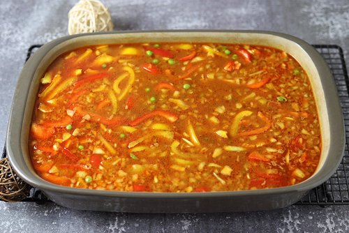 Reisfleisch mit Paprika in der Ofenhexe von Pampered Chef®