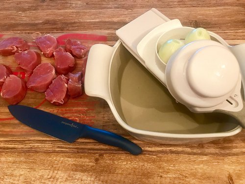 Zwiebel-Medaillons in heller Sauce aus dem Bäker von Pampered Chef®