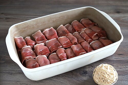 Schweinemedaillons in Cognac-Sahne-Soße mit Herzoginkartoffeln aus dem Grundset von Pampered Chef®