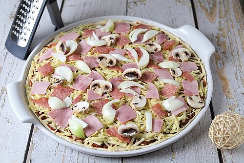 Pizza Bolognese auf der White Lady von Pampered Chef®